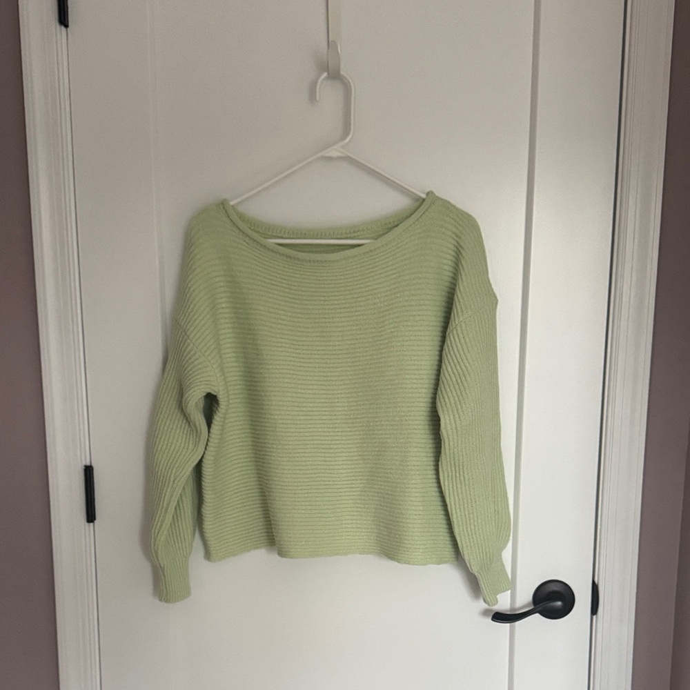 Light Green Women's Crew Neck Sweater